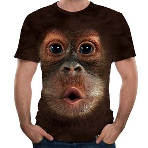 Mannen T-shirts 3D Gedrukt Dier Aap T-shirt Korte Mouw Grappig Ontwerp Casual Tops Tees Mannelijke Halloween T-shirt266e