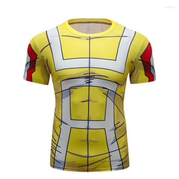 Camisetas para hombre, camisa de compresión con estampado 3D para hombre, disfraz de Cosplay, ropa deportiva de secado rápido, camisetas de manga corta para Fitness para hombre