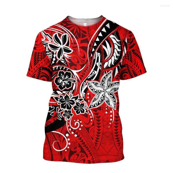 T-shirts masculins 3D Torse imprimée hommes décontracté o cou Polynésien Loose confort harajuku Plus taille de plage top camisetas de hombre tees