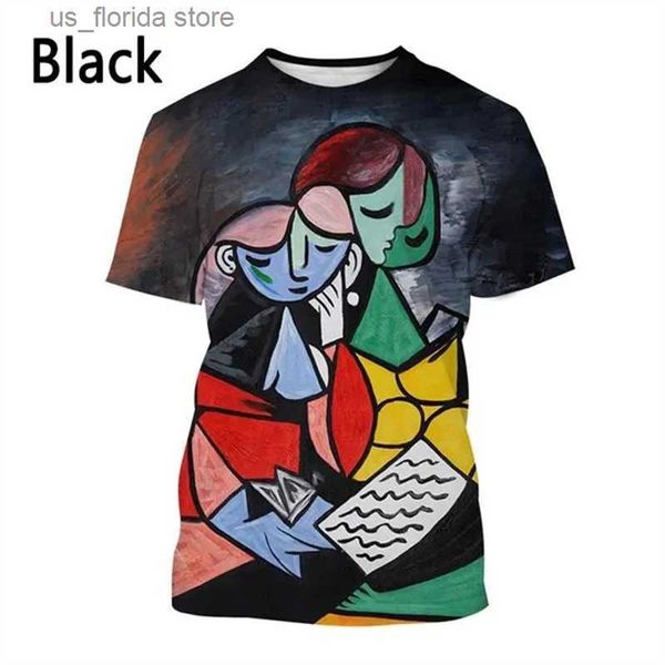 T-shirts pour hommes T-shirt imprimé en 3D Pablo Picasso Peinture à l'huile classique T-shirts Vêtements pour hommes et femmes Été Casual Tops à manches courtes Ts Y240321