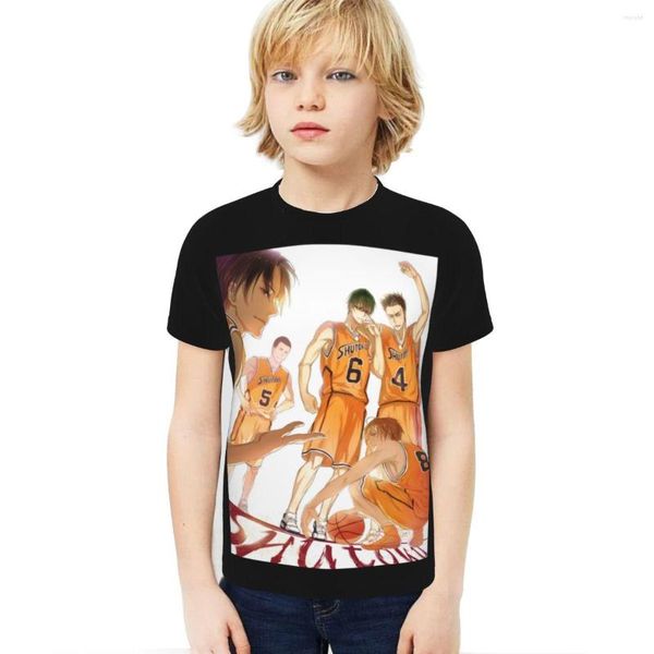 T-shirts pour hommes impression 3D Kuroko's Basketball col rond ajustement doux T-shirt haut d'été jeunesse couleur décontracté