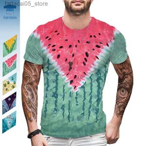 T-shirts masculins 3D Impression naturel neutre naturel Vêtements décontractés à manches courtes et à la mode plus taille Mens Top Summer Q240425
