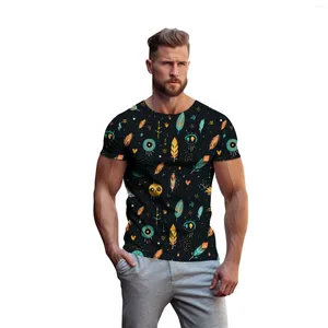 Camisetas para hombre con estampado étnico Retro 3D y camiseta informal de manga corta para primavera y verano para mujer, jersey con cuello redondo, ropa Sal