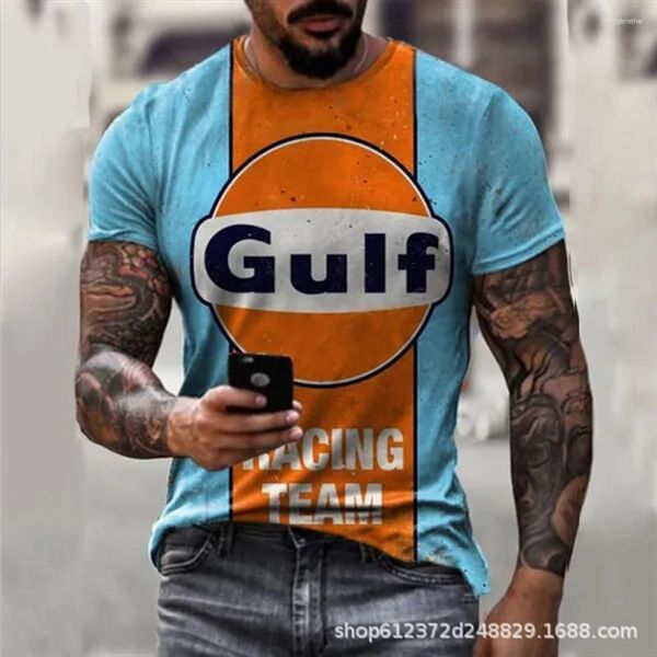 T-shirts pour hommes 3D Summer Print T-shirt de course de moto Flexible Craft Cool Street Top à manches courtes