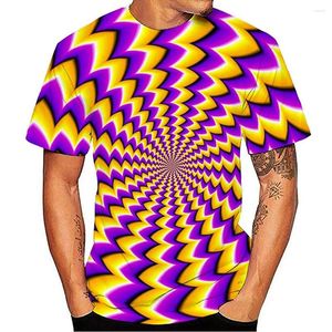 Heren t shirts 3d swirl t-shirt oversized persoonlijkheid mode korte mouw zomer Harajuku hiphop tops straattrend man kleding shirt