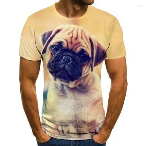 T-shirts pour hommes T-shirts 3D Tops intéressants O-cou Plus Size Streetwear Dog Pattern T-shirt Summer Casual