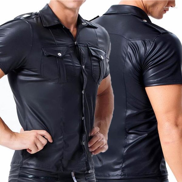 Camisetas masculinas 3xl camisetas de cuero de hombres puón