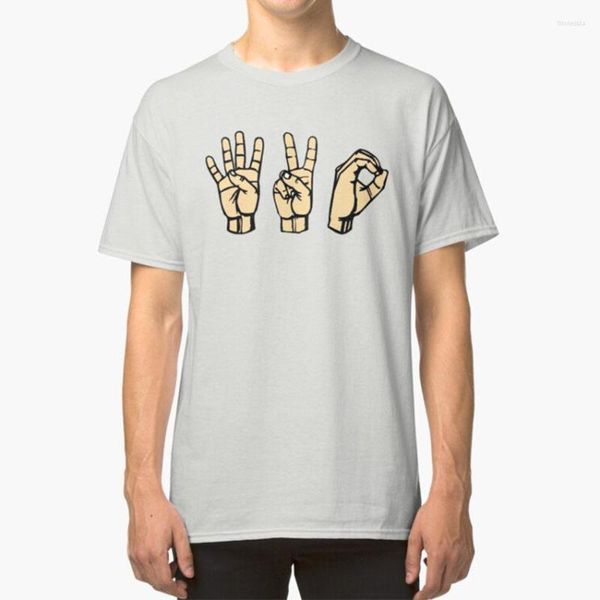 T-shirts pour hommes 420 mains - Chemise Langue des signes Signes de la main Numéros 710 Dabs Ganja Joint Blunt