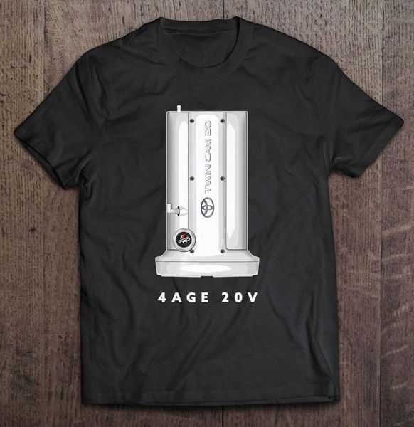 T-shirts pour hommes 4Age 20V Engine Valve Cover Car Enthusiast T Shirt Homme Vêtements Esthétique Homme Manches Courtes
