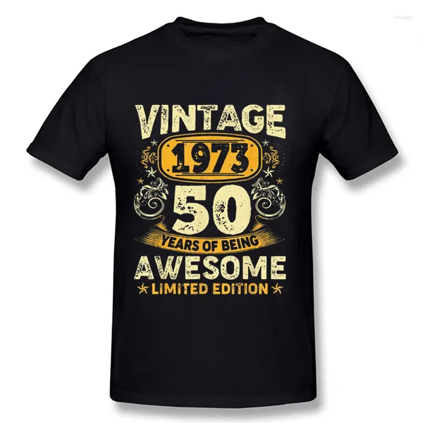 Camisetas para hombre, regalo de 50 años, camisetas Retro Vintage de 1973, 50 cumpleaños, camiseta de moda Harajuku para hombres y mujeres, camisetas de edición limitada de 1972