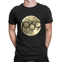 T-shirts pour hommes 50e anniversaire Apollo 11 1969 atterrissage sur la lune T-shirt noir été rue hommes mode Logo solide T-shirt