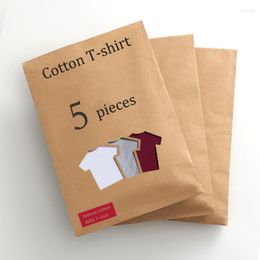 T-shirts pour hommes 5pcs / Lot Hommes T-shirts décontractés solides Corée T-shirt à manches courtes à col rond T-shirt ample d'été T-shirts minces Homme All Match Tops Plus Size