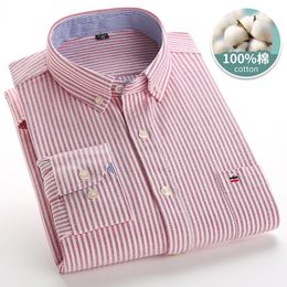 T-shirts pour hommes 6XL 7XL de haute qualité printemps et automne chemise à carreaux à manches longues 100 coton rayé solide Oxford textile décontracté affaires 230703