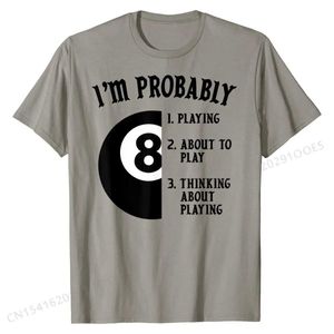 T-shirts voor heren 8-ball poolspeler biljart nieuwigheid cadeau t-shirt mannen nieuwste grappige ts katoenen top t-shirts zomer T240425