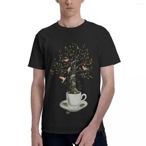 Heren t shirts een kopje dromen shirt koffie coole bedrukte premium t-shirt katoen grappige t-shirts korte mouwen grote size kleding