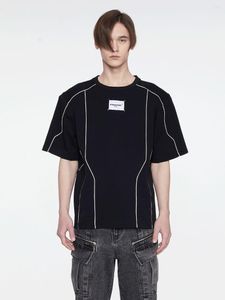 Heren t shirts a2325 mode tops tees 2023 catwalk luxe Europees ontwerp korte print feeststijl t-shirts kleding