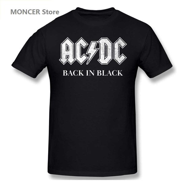 T-shirts hommes AC DC Retour en noir T-shirt Hommes / Femmes T-shirt à manches courtes Graphiques Tshirt Marques Tee Tops T221006