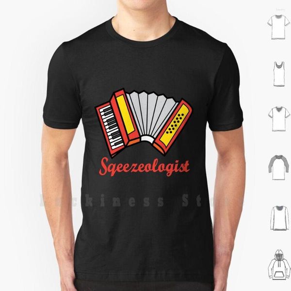 T-shirts pour hommes accordéon accordéoniste chemise cadeau squeezeologue bricolage coton 6xl groupe d'instruments de musique