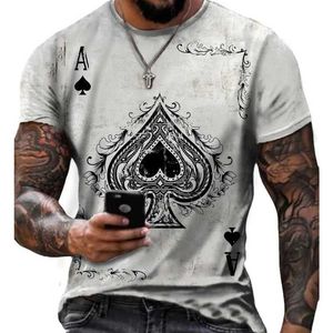 T-shirts masculins Ace of Spades T-shirt 3d Men imprimé surdimension