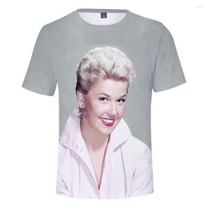 T-shirts pour hommes actrice 3D Doris Day hommes/femmes chemise vêtements mode impression t-shirt confortable Hip Hop hauts frais t-shirts 4XL