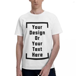 T-shirts pour hommes Ajoutez votre propre design Imprimez l'image de texte ici Nouveauté T-shirt basique à manches courtes pour hommes T-shirts graphiques personnalisés