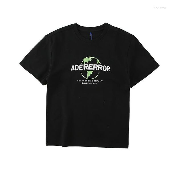 T-shirts pour hommes ADER ERROR Tshirt Filles Été Col Rond Lettre Terre T-shirt Corée du Sud Lâche Hommes Et Femmes Couples Haute Qualité Tee Tops