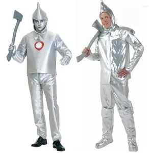 T-shirts pour hommes adultes hommes magicien d'Oz Tin Man Cosplay Costumes Halloween Carnaval Pourim Mardi Gras tenue de fête