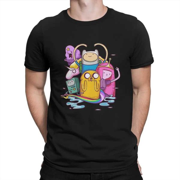 T-shirts masculins Adventure Cartoon Time Man T-shirt Cotton Fashion T-shirt Original Strtwear Nouveau Tops T T240505