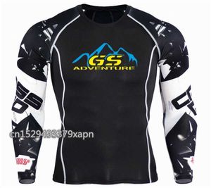 T-shirts voor heren avontuur GS 3D Gedrukt T Shirts Men Compressie Shirt 2022 Kostuum Lange Mouw Tops Mannelijke kleding Pullover 022223H