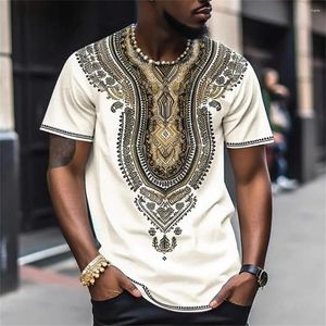 T-shirts voor heren Afrikaanse kleding voor heren Dashiki-shirt Traditionele slijtage Kleding Korte mouw Casual Retro Streetwear Vintage Etnische stijl