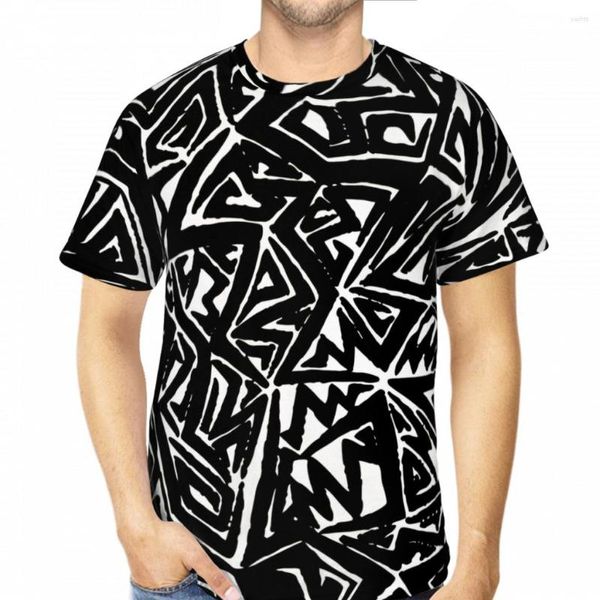 Camisetas para hombre, camisetas tribales de barro africano, estampado 3D de gran tamaño, Retro, manga corta, poliéster, Harajuku, cuello redondo, ropa de calle