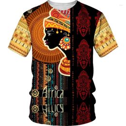 Heren t shirts Afrikaanse zomer o nek korte mouw t -shirt plus size casual man top vintage stijl 3D geprinte dashiki kleding