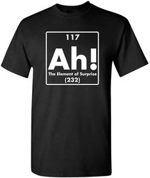 Camisetas para hombres ¡Ah!El elemento de la ciencia sorpresa Camiseta casual de algodón suelto para hombres para adultos Dent Style Style Tshirt Birthday Gift T240510