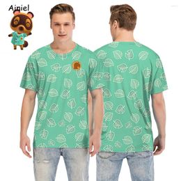 Heren t shirts ainiel game dieren kruising shirt kleding tees cosplay tom nook t-shirt korte mouw tops man