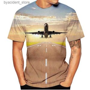 T-shirts pour hommes Avion Hot Harajuku Imprimer T-shirt Hommes Femmes Mode Casual Streetwear T-shirts surdimensionnés L240304