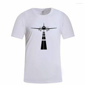 Heren t shirts vliegtuig afdrukken rechte mannen shirt buis mode casual grafische tees man korte mouwen herentraining