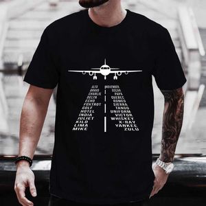 T-shirts pour hommes Voyage des femmes Top Top Womens Top Fun Pilot T-shirt Lettre d'aviation Shirt Mens T-shirtl2405