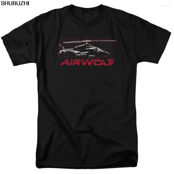 Camisetas para hombre Airwolf TV Series Air Wolf Helicopter On Grid Camiseta con licencia Adulto Cool Casual Pride Hombres Moda unisex Sbz1121