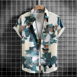 Camisetas de hombre Airy Tops Hombres Hombre Un solo pecho Casual Soild Color Solapa Hombre Rayón Manga corta Diseñador Moda