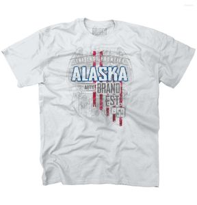Heren t shirts alaska state usa shirt patriottische Amerikaanse cadeau-ideeën t-shirt tee short mouwen mode mannen kleding