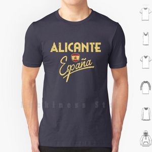 T-shirts pour hommes Alicante Espagne Chemise Imprimé Coton Cool Tee Espana Drapeau Espagnol Vintage