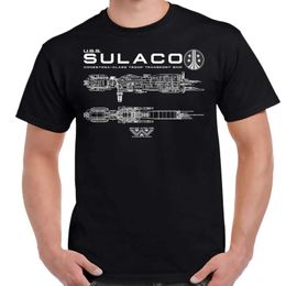 T-shirts voor heren Aliens USS Sulaco Army Transport Ship Patroon T-shirt 100% katoen O-hals Zomer Korte mouw Casual heren T-shirtgrootte S-3XL J240402