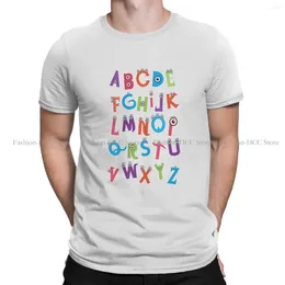 Heren T-shirts Alfabet Letters Polyester T-shirt voor mannen Monster Zachte Zomer T-shirt Nieuwigheid Ontwerp