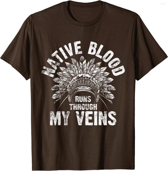 T-shirts pour hommes American Blood Pride T-shirt vintage autochtone