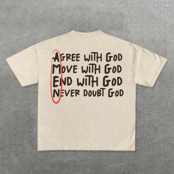 T-shirts pour hommes T-shirt classique américain avec texte personnalisé surdimensionné imprimé pur coton col rond décontracté Harajuku Street Y2K vêtements
