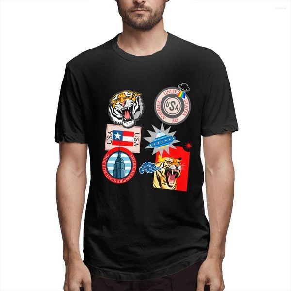 Camisetas para hombre American Empire Building UFO Camiseta de manga corta Tops de verano Camisetas de moda