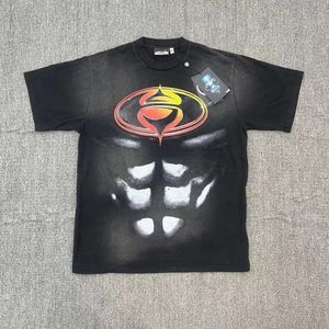 T-shirts masculins Brand de mode américain Hellstar Studios Muscle Print T-shirt à manches courtes en vrac pour les hommes et les femmes