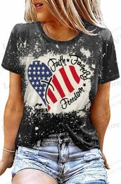 T-shirts masculins American Flag 3D Print T-shirt Fashion Women Style USA T-shirts graphiques 2024 Vintage Host-Slved mâles à court terme Strtwear T240419