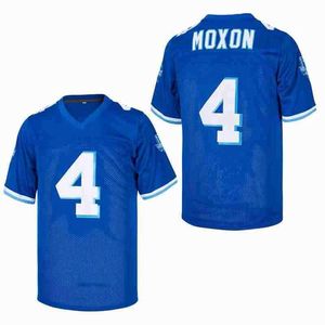 Heren T-shirts American Football Jersey West Canaan Coyotes 4 Moxon 82 Twder 69 Billy Bob Embroidery Outdoor Sports Mesh Ventilation Blue New T240506