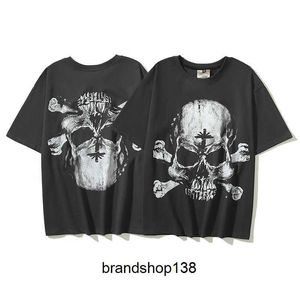 Camisetas para hombre American High Street Vertabrae Cross Roads y camiseta de manga corta con estampado de calavera Ins Stars para mujer